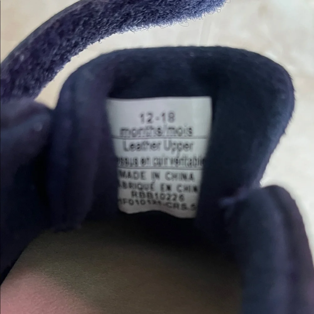 Cozy Navy Baby Walkers with White Trim